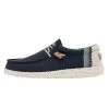 Wally Break Stitch - Navy 1 Wally Break Stitch - Navy -Online Shoe Store 110792568 WALLYLINEN NATURALNAVY 1