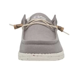 Wally Break Stitch - Grey -Online Shoe Store 110793297 WALLY LINEN NATURAL GREY LEFT 4 1
