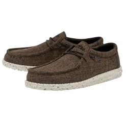 Wally Linen - Dark Brown -Online Shoe Store 112471628 WALLY ECO LINEN DARK BROWN LEFT 2