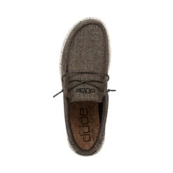 Wally Linen - Dark Brown -Online Shoe Store 112471628 WALLY ECO LINEN DARK BROWN LEFT 6