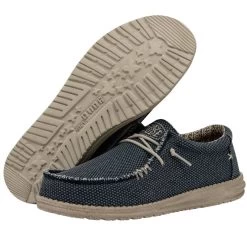 Wally Braided - Blue Night -Online Shoe Store 40003 4NM WALLY BRAIDED BLUE NIGHT LEFT 3