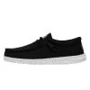 Wally Slub Canvas - Black -Online Shoe Store 40009 001 WALLYSLUBCANVAS BLACK LEFTSIDE