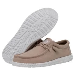 Wally Slub Canvas - Tan -Online Shoe Store 40009 265 WALLYSLUBCANVAS TAN PAIRBOTTOM