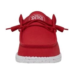 Wally Slub Canvas - Red -Online Shoe Store 40009 610 WALLYSLUBCANVAS RED LEFTFRONT
