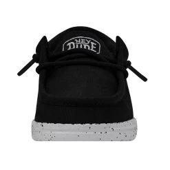 Wally Toddler Slub Canvas - Black -Online Shoe Store 40029 001 WALLYTODDLERSLUBCANVAS BLACK LEFTFRONT