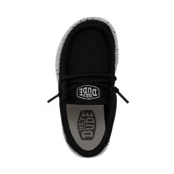 Wally Toddler Slub Canvas - Black -Online Shoe Store 40029 001 WALLYTODDLERSLUBCANVAS BLACK LEFTTOP