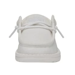 Wally Toddler Slub Canvas - White -Online Shoe Store 40029 100 WALLYTODDLERSLUBCANVAS WHITE LEFTFRONT