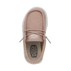 Wally Toddler Slub Canvas - Tan -Online Shoe Store 40029 265 WALLYTODDLERSLUBCANVAS TAN LEFTTOP
