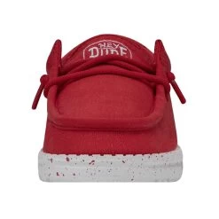 Wally Toddler Slub Canvas - Red -Online Shoe Store 40029 610 WALLYTODDLERSLUBCANVAS RED LEFTFRONT