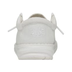 Wally Youth Slub Canvas - White -Online Shoe Store 40044 100 WALLYYOUTHSLUBCANVAS WHITE LEFTBACK