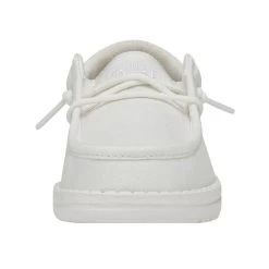 Wally Youth Slub Canvas - White -Online Shoe Store 40044 100 WALLYYOUTHSLUBCANVAS WHITE LEFTFRONT 1