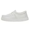 Wally Youth Slub Canvas - White -Online Shoe Store 40044 100 WALLYYOUTHSLUBCANVAS WHITE LEFTSIDE