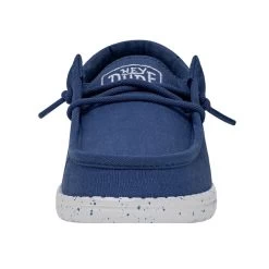 Wally Youth Slub Canvas - True Blue -Online Shoe Store 40044 428 WALLYYOUTHSLUBCANVAS TRUEBLUE LEFTFRONT