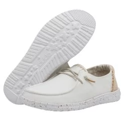 Wendy Chambray - White Sand -Online Shoe Store 40059 1KJ WENDY CHAMBRAY WOVEN WHITE SAND LEFT 3