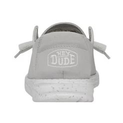 Wendy Slub Canvas - Light Grey -Online Shoe Store 40063 007 WENDYSLUBCANVAS LIGHTGREY LEFTBACK