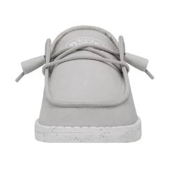 Wendy Slub Canvas - Light Grey -Online Shoe Store 40063 007 WENDYSLUBCANVAS LIGHTGREY LEFTFRONT