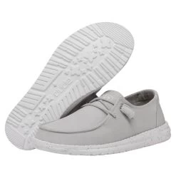 Wendy Slub Canvas - Light Grey -Online Shoe Store 40063 007 WENDYSLUBCANVAS LIGHTGREY PAIRBOTTOM