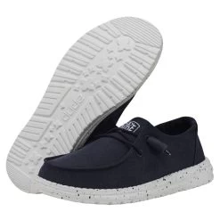 Wendy Slub Canvas - Navy -Online Shoe Store 40063 410 WENDYSLUBCANVAS NAVY PAIRBOTTOM 1