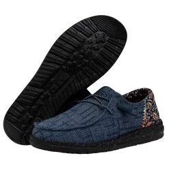 Wendy Funk Slub Blanket - Midnight Rain -Online Shoe Store 40066 4MK WENDYFUNKSLUBBLANKET MIDNIGHTRAIN PAIRBOTTOM