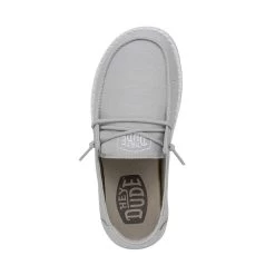 Wendy Youth Slub Canvas - Light Grey -Online Shoe Store 40143 007 WENDYYOUTHSLUBCANVAS LIGHTGREY LEFTTOP