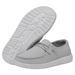 Wendy Youth Slub Canvas - Light Grey -Online Shoe Store 40143 007 WENDYYOUTHSLUBCANVAS LIGHTGREY PAIRBOTTOM
