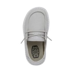 Wendy Toddler Slub Canvas - Light Grey -Online Shoe Store 40144 007 WENDYTODDLERSLUBCANVAS LIGHTGREY LEFTTOP