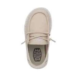 Wendy Toddler Slub Canvas - Natural -Online Shoe Store 40144 106 WENDYTODDLERSLUBCANVAS NATURAL LEFTTOP