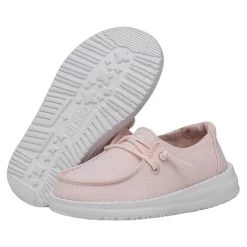 Wendy Toddler Slub Canvas - Pink -Online Shoe Store 40144 680 WENDYTODDLERSLUBCANVAS PINK PAIRBOTTOM