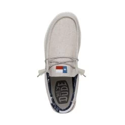 Wally Texas Canvas - Off White -Online Shoe Store 40380 1LB WALLYTEXASCANVAS OFFWHITE LEFTTOP