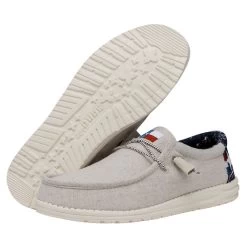 Wally Texas Canvas - Off White -Online Shoe Store 40380 1LB WALLYTEXASCANVAS OFFWHITE PAIRBOTTOM