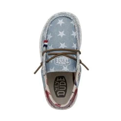 Wally Toddler Americana - Denim Star -Online Shoe Store 40581 4NR WALLYAMERICANATODDLER DENIMSTAR LEFTTOP