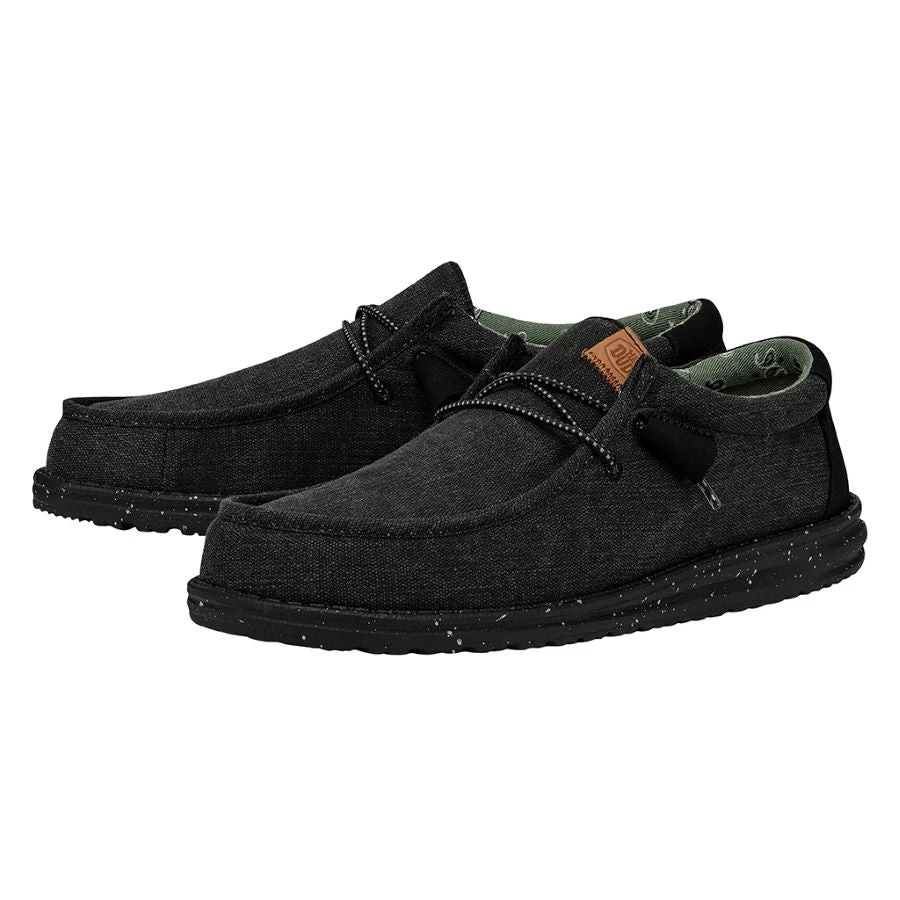 Wally Washed Canvas - Black/Black 4 Wally Washed Canvas - Black/Black - Image 2