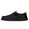 Wally Washed Canvas - Black/Black -Online Shoe Store FW23 M 40296 060 WALLY WASHED CANVAS BLACK BLACK LEFT PROFILE