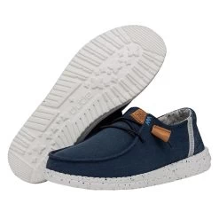 Wendy Washed Canvas - Navy -Online Shoe Store FW23 W 40297 410 WENDY WASHED CANVAS NAVY LEFT PAIROUTSOLE